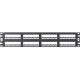 Panduit 48-Port Flush Mount Patch Panel, 6 Pack - 48 Port(s) - 2U High - Black - 19" Wide - Flush Mount - TAA Compliance CPP48FM6BL