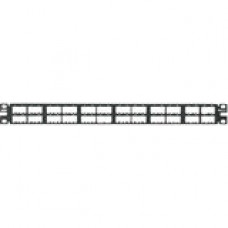 Panduit Mini-Com 48 Port Network Patch Panel - 48 x RJ-45 - 48 Port(s) - 48 x RJ-45 - 48 x RJ-11 - 19" Wide - Rack-mountable CPP48HDWBLY