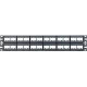 Panduit CPP48WBLY Modular Patch Panel - 48 Port(s) - 2U High - Black - 19" Wide - Rack-mountable - TAA Compliance CPP48WBLY