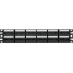 Panduit CPPKL6ATG48WBL Network Patch Panel - 48 Port(s) - 48 x RJ-45 - 2U High - Black - 19" Wide - Rack-mountable - TAA Compliance CPPKL6ATG48WBL