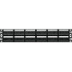 Panduit CPPKL6ATG48WBL Network Patch Panel - 48 Port(s) - 48 x RJ-45 - 2U High - Black - 19" Wide - Rack-mountable - TAA Compliance CPPKL6ATG48WBL