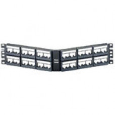 Panduit Mini-Com CPPLA48WBLY 48-Port Modular Patch Panel - 48 - 48 Port(s) - 48 x RJ-11 - TAA Compliance CPPLA48WBLY