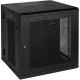 CyberPower Swing-out Wall Mount Enclosure - 19" 12U Wide x 18.20" Deep Wall Mountable for LAN Switch, Patch Panel - Black Powder Coat - Metal - 132.30 lb x Static/Stationary Weight Capacity CR12U51001