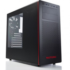 RIOTORO CR480 Gaming Case with Clear Window Panel, Mid- Tower - Mid-tower - Black - 7 x Bay - 2 x 4.72" x Fan(s) Installed - 0 - ATX, Mini ITX, Micro ATX, Micro ITX Motherboard Supported - 12.10 lb - 5 x Fan(s) Supported - 2 x External 5.25" Bay