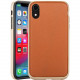 Rocstor Bliss Kajsa iPhone XR Case - For iPhone XR - Camel - Genuine Leather, Polycarbonate, Thermoplastic Polyurethane (TPU) - 48" Drop Height CS0016-XR