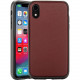 Rocstor Bliss Kajsa iPhone XR Case - For iPhone XR - Burgundy - Genuine Leather, Polycarbonate, Thermoplastic Polyurethane (TPU) - 48" Drop Height CS0017-XR