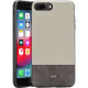 Rocstor Bloc Kajsa iPhone 7 Plus/iPhone 8 Plus Case - For iPhone 7 Plus, iPhone 8 Plus, iPhone 6 Plus, iPhone 6S Plus - Bonne Journee - Light Gray, Dark Gray - Genuine Leather CS0047-78P