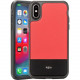 Rocstor Bloc Kajsa iPhone X/iPhone Xs Case - For iPhone X, iPhone Xs - Bonne Journee - Red, Black - Genuine Leather, Polycarbonate, Thermoplastic Polyurethane (TPU) - 48" Drop Height CS0049-XXS