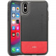 Rocstor Bloc Kajsa iPhone X/iPhone Xs Case - For iPhone X, iPhone Xs - Bonne Journee - Black, Red - Genuine Leather, Polycarbonate, Thermoplastic Polyurethane (TPU) - 48" Drop Height CS0051-XXS