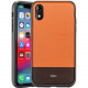 Rocstor Bloc Kajsa iPhone XR Case - For iPhone XR - Bonne Journee - Tan, Black - Genuine Leather, Polycarbonate, Thermoplastic Polyurethane (TPU) - 48" Drop Height CS0052-XR