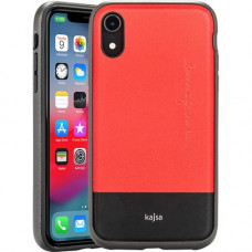 Rocstor Bloc Kajsa iPhone XR Case - For iPhone XR - Bonne Journee - Red, Black - Genuine Leather, Polycarbonate, Thermoplastic Polyurethane (TPU) - 48" Drop Height CS0053-XR