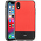 Rocstor Bloc Kajsa iPhone XR Case - For iPhone XR - Bonne Journee - Red, Black - Genuine Leather, Polycarbonate, Thermoplastic Polyurethane (TPU) - 48" Drop Height CS0053-XR