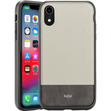 Rocstor Bloc Kajsa iPhone XR Case - For iPhone XR - Bonne Journee - Light Gray, Dark Gray - Genuine Leather, Polycarbonate, Thermoplastic Polyurethane (TPU) - 48" Drop Height CS0054-XR