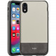 Rocstor Bloc Kajsa iPhone XR Case - For iPhone XR - Bonne Journee - Light Gray, Dark Gray - Genuine Leather, Polycarbonate, Thermoplastic Polyurethane (TPU) - 48" Drop Height CS0054-XR