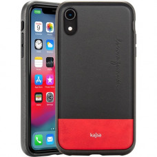 Rocstor Bloc Kajsa iPhone XR Case - For iPhone XR - Bonne Journee - Black, Red - Genuine Leather, Polycarbonate, Thermoplastic Polyurethane (TPU) - 48" Drop Height CS0055-XR