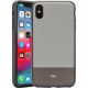 Rocstor Bloc Kajsa iPhone Xs Max Case - For iPhone Xs Max - Bonne Journee - Light Gray, Dark Gray - Genuine Leather, Polycarbonate, Thermoplastic Polyurethane (TPU) - 48" Drop Height CS0058-XSM