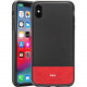 Rocstor Bloc Kajsa iPhone Xs Max Case - For iPhone Xs Max - Bonne Journee - Black, Red - Genuine Leather, Polycarbonate, Thermoplastic Polyurethane (TPU) - 48" Drop Height CS0059-XSM