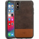 Rocstor Retro Kajsa iPhone X/iPhone Xs Case - For iPhone X, iPhone Xs - Brown, Tan - Genuine Leather, Polycarbonate, Thermoplastic Polyurethane (TPU) - 48" Drop Height CS0066-XXS
