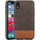 Rocstor Retro Kajsa iPhone XR Case - For iPhone XR - Brown, Tan - Genuine Leather, Polycarbonate, Thermoplastic Polyurethane (TPU) - 48" Drop Height CS0069-XR