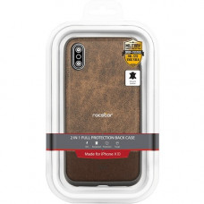 Rocstor Retro Kajsa iPhone XR Case - For Apple iPhone XR - Light Brown, Brown - Drop Resistant - Genuine Leather, Polycarbonate, Thermoplastic Polyurethane (TPU) - 48" Drop Height CS0070-XR