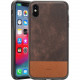 Rocstor Retro Kajsa iPhone Xs Max Case - For iPhone Xs Max - Brown, Tan - Genuine Leather, Polycarbonate, Thermoplastic Polyurethane (TPU) - 48" Drop Height CS0072-XSM