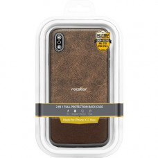 Rocstor Retro Kajsa iPhone XS Max Case - For Apple iPhone Xs Max - Light Brown, Brown - Drop Resistant - Genuine Leather, Polycarbonate, Thermoplastic Polyurethane (TPU) - 48" Drop Height CS0073-XSM