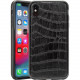 Rocstor Croc-Effect Kajsa iPhone Xs Max Case - For iPhone Xs Max - Crocodile - Black - Genuine Leather, Polycarbonate, Thermoplastic Polyurethane (TPU) - 48" Drop Height CS0094-XSM
