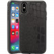 Rocstor Alligator Kajsa iPhone X/iPhone Xs Case - For iPhone X, iPhone Xs - Crocodile - Black - Genuine Leather, Polycarbonate, Thermoplastic Polyurethane (TPU) - 48" Drop Height CS0098-XXS