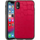 Rocstor Alligator Kajsa iPhone XR Case - For iPhone XR - Crocodile - Red - Genuine Leather, Polycarbonate, Thermoplastic Polyurethane (TPU) - 48" Drop Height CS0099-XR