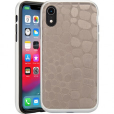 Rocstor Alligator Kajsa iPhone XR Case - For iPhone XR - Crocodile - Gray - Genuine Leather, Polycarbonate, Thermoplastic Polyurethane (TPU) - 48" Drop Height CS0101-XR