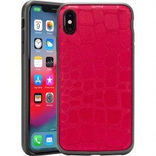 Rocstor Alligator Kajsa iPhone Xs Max Case - For iPhone Xs Max - Crocodile - Red - Genuine Leather, Polycarbonate, Thermoplastic Polyurethane (TPU) - 48" Drop Height CS0103-XSM