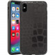 Rocstor Alligator Kajsa iPhone Xs Max Case - For iPhone Xs Max - Crocodile - Black - Genuine Leather, Polycarbonate, Thermoplastic Polyurethane (TPU) - 48" Drop Height CS0106-XSM