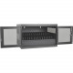Tripp Lite 16-Port USB Charging Station Cabinet Wall Mount w/ Sync - 18.8" Height x 30.3" Width x 21.6" Depth - Wall Mountable - Steel - Black CSC16USB