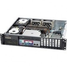 Supermicro SuperChassis 523L-505B - Rack-mountable - Black - 2U - 3 x Bay - 2 x 3.15" x Fan(s) Installed - 1 x 500 W - Power Supply Installed - ATX Motherboard Supported - 2 x Fan(s) Supported - 1 x External 5.25" Bay - 2 x Internal 3.5" Ba