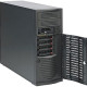 Supermicro SuperChassis SC733T-500B System Cabinet - Mid-tower - Black - 7 x Bay - 1 x Fan(s) Installed - 1 x 500 W - EATX Motherboard Supported - 39 lb - 2 x Fan(s) Supported - 2 x External 5.25" Bay - 1 x External 3.5" Bay - 4 x Internal 3.5&q