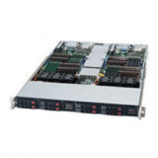 Supermicro SuperChassis SC809T-1200B Rackmount Enclosure - 1U - Rack-mountable - 8 Bays - 1200W - Black - 80 Plus Gold Compliance CSE-809T-1200B