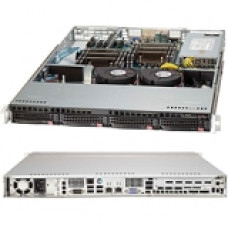 Supermicro SuperChassis 813T-600CB (Black) - Rack-mountable - Black - 1U - 4 x Bay - 2 x 3.94" x Fan(s) Installed - 1 x 600 W - Power Supply Installed - ATX, EATX Motherboard Supported - 4 x External 3.5" Bay - 1x Slot(s) - 80 Plus Gold Complian