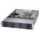 Supermicro SuperChassis SC826BA-R1K28LPB System Cabinet - Rack-mountable - Black - 2U - 12 x Bay - 3 x Fan(s) Installed - 2 x 1028 W - EATX Motherboard Supported - 52 lb - 3 x Fan(s) Supported - 12 x External 3.5" Bay - 7x Slot(s) CSE-826BA-R1K28LPB