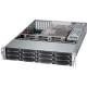 Supermicro SuperChassis 826BE2C-R920LPB (Black) - Rack-mountable - Black - 2U - 12 x Bay - 3 x 3.15" x Fan(s) Installed - 1 x 920 W - Power Supply Installed - EATX Motherboard Supported - 12 x External 3.5" Bay - 7x Slot(s) - TAA Compliance CSE-