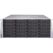 Supermicro SuperChassis Drive Enclosure Serial ATA/600, 12Gb/s SAS - Mini-SAS Host Interface - 4U Rack-mountable - Black - 44 x HDD Supported - 44 x 3.5" Bay - Ethernet - TAA Compliance CSE-847E1C-R1K28JBOD