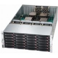 Supermicro SuperChassis 848E16-R1K62B (Black) - Rack-mountable - Black - 4U - 24 x Bay - 6 x 3.62", 3.15" x Fan(s) Installed - 2 x 1620 W - 6 x Fan(s) Supported - 24 x External 3.5" Bay - 11x Slot(s) CSE-848E16-R1K62B