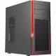 Supermicro Mid-Tower Chassis (Black / Red) - Mid-tower - Black, Red - Anodized Aluminum, Plastic, Steel - 12 x Bay - 3 x 4.72" x Fan(s) Installed - ATX, Micro ATX Motherboard Supported - 3 x Fan(s) Supported - 2 x External 5.25" Bay - 4 x Intern