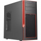 Supermicro Mid-Tower Chassis (Black / Red) - Mid-tower - Black, Red - Anodized Aluminum - 12 x Bay - 3 x 4.72" x Fan(s) Installed - 0 - ATX, Micro ATX Motherboard Supported - 3 x Fan(s) Supported - 2 x External 5.25" Bay - 6 x Internal 3.5"