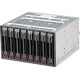Supermicro Mobile Rack M28SACB-OEM Drive Enclosure Internal - Black - 8 x Total Bay - 8 x 2.5" Bay - Serial ATA/600, 12Gb/s SAS - 5.25" CSE-M28SACB-OEM