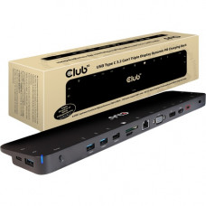 Club 3d USB Type C 3.2 Gen1 Triple Display Dynamic PD Charging Dock - for Notebook - USB 3.2 (Gen 1) Type C - 8 x USB Ports - 2 x USB 2.0 - 3 x USB 3.0 - Network (RJ-45) - HDMI - DisplayPort - Wired CSV-1564