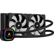 Corsair iCUE H100i RGB PRO XT Liquid CPU Cooler - 2 x 120 mm - 75 CFM - 37 dB(A) Noise - Liquid Cooler Cooler - Socket LGA-1200, Socket H3 LGA-1150, Socket H4 LGA-1151, Socket H2 LGA-1155, Socket H LGA-1156, Socket B LGA-1366, Socket R LGA-2011, Socket R4