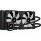 Corsair iCUE H115i RGB PRO XT Liquid CPU Cooler - 2 x 140 mm - 97 CFM - 36 dB(A) Noise - Liquid Cooler Cooler - Socket LGA-1200, Socket H3 LGA-1150, Socket H4 LGA-1151, Socket H2 LGA-1155, Socket H LGA-1156, Socket B LGA-1366, Socket R LGA-2011, Socket R4