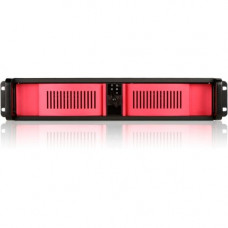 iStarUSA 2U Compact Stylish Rackmount Chassis - Rack-mountable - Black, Red - Aluminum Alloy, Zinc-coated Steel - 2U - 4 x Bay - 1 x Fan(s) Installed - ATX, Micro ATX Motherboard Supported - 2 x Fan(s) Supported - 2 x External 5.25" Bay - 2 x Externa