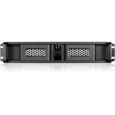 iStarUSA 2U Compact Stylish Rackmount Chassis - Rack-mountable - Black, Black - Aluminum Alloy, Zinc-coated Steel - 2U - 4 x Bay - 1 x Fan(s) Installed - ATX, Micro ATX Motherboard Supported - 2 x Fan(s) Supported - 2 x External 5.25" Bay - 2 x Exter