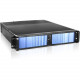 iStarUSA D Storm D-200SEA-BL-RAIL24 Server Case with Blue SEA Bezel - Rack-mountable - Blue, Black - SECC, Aluminum Alloy, Zinc-coated Steel - 2U - 4 x Bay - 1 x 3.15" x Fan(s) Installed - 0 - ATX, Micro ATX, Mini ITX Motherboard Supported - 4 x Fan(